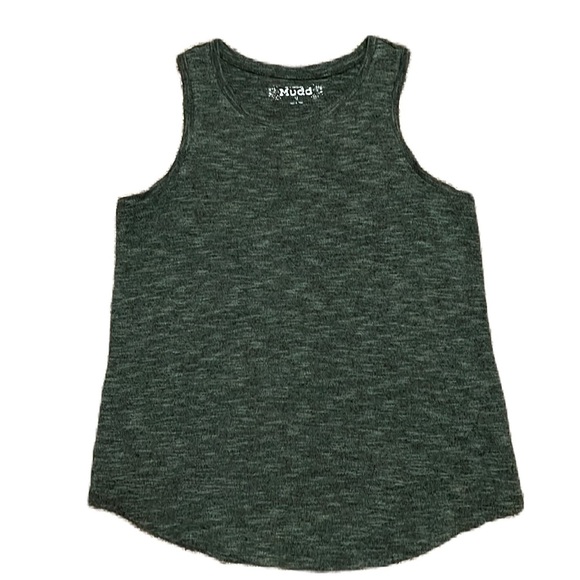Mudd Tops - MUDD Round Neckline, Sleeveless, Tank Top, Mint Green/Black, Size Medium